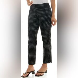 NWT SC&CO, size 22, capris polka dot pull on stretchy pants, dark navy/ black